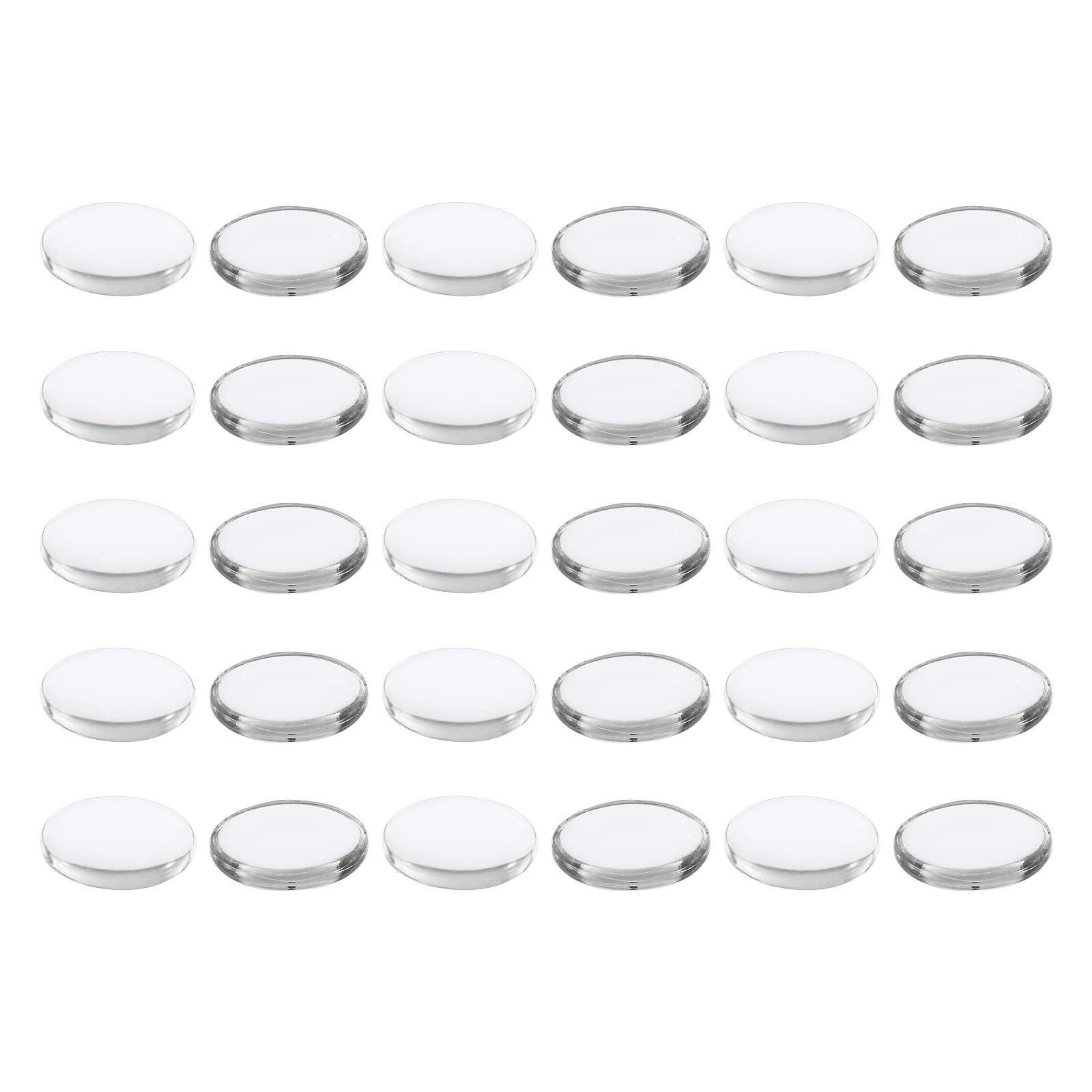 PATIKIL Transparent Glass Cabochons, 100Pcs 18x13mm Oval Glass Dome Tiles for Photo Pendant Jewelry Making, Clear