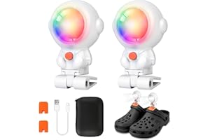EQUEEN 3D Shoe Charms for Crocs, Big Toe Croc Charm,Headlights for Crocs, IP65 Waterproof Lights for Crocs, Shoes Lights for Camping