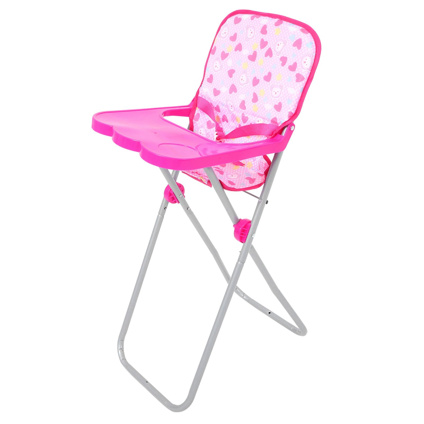 HEMOTON Baby Doll High Chair Toy for 18 Inch Dolls Feeding Chair Dollhouse Furniture Accessories for Kids Role Play