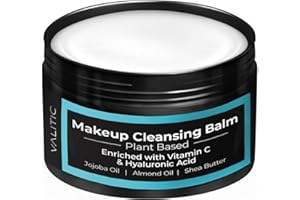 VALITIC Cleansing Balm Makeup Remover - Plant Based Deep Cleanses Pores - Almond oil, Jojoba oil, Shea butter, Vitamin E, Vitamin C & Hyaluronic Acid - 3.53 oz, 100g