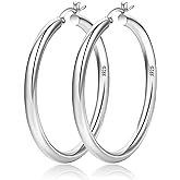 4mm Thick Gold Chunky Earrings Steling Silver Post Hoops Earrings For Women Hollow Tube Hoops Earrings Thick Gold Hoop Earrings Hypoallergenic Lightweight Gold Hoop Large Earrings 20/30/40/50/60MM