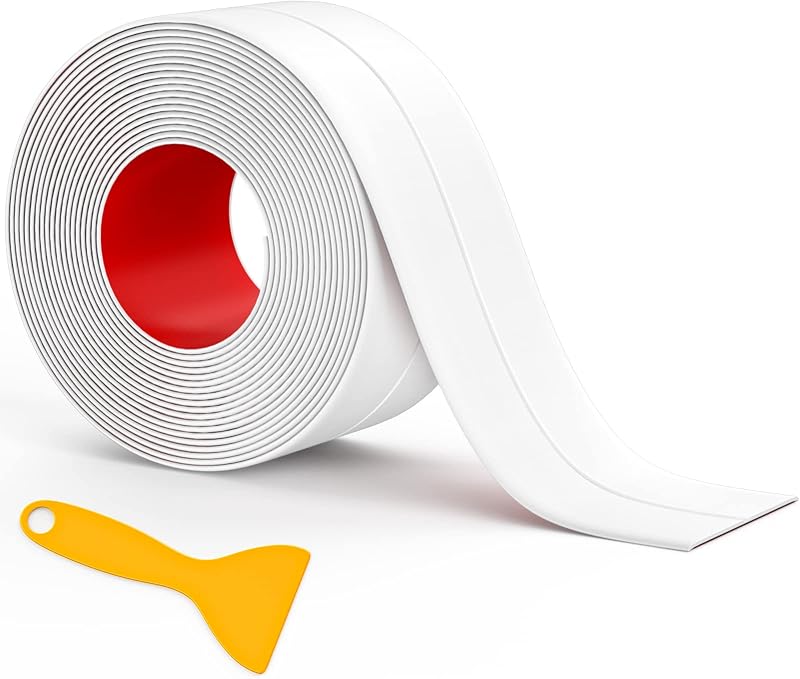 Fixmend Bath Sealant Strip Self Adhesive 3.2m White 1.5in Tape for Bathroom
