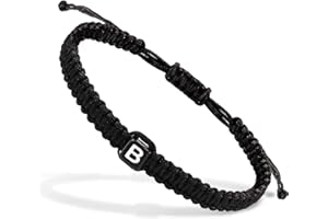 Nymerianoble Initial Bracelets for Women Teen Girls Handmade Rope Braided Bracelet for Men Jewelry Birthday Graduation Mother's Day Gifts for Mom Wife Girlfriend Her Friends