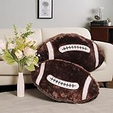 Fydatrading 2 Pcs Soccer Pillow,Personalized Soccer Pillow Plush,Sports Theme Plush Pillow,Soft Fluffy Round Cushion Soccer Throw Pillow (Football)