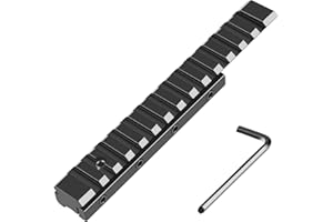 LONSEL 11mm Dovetail to 21mm Picatinny Rail Convert Adapter - 155mm/6.1" Long Extension Low Profile Scope Mount Converter Adaptor - Base Mount 3/8" to 7/8" Converter -14 Slots