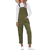 luvamia Corduroy Overalls for Women Adjustable Straps Fashion Bib Overall Jumpsuit with Pocket Tapered Leg Trendy 90s