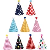 NAFJYR 90 Pcs Birthday Party Hats, Party Hats with Pom Poms for Kids Adults