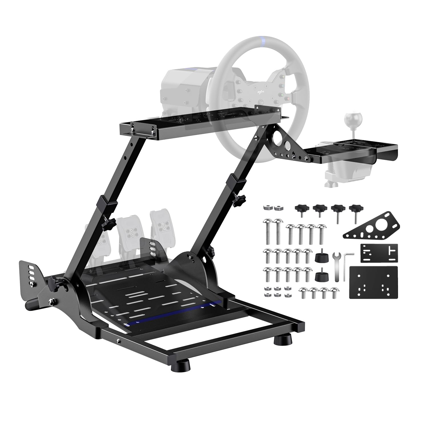 PXN A10 Racing Wheel Stand Shifter Mount Gaming Wheel Stand fit for V10 V99 V12 Lite VD4 VD6 T300RS T300 TGT TSPC T500 G27 G920 G923 R5 R9 R16 R21 CSL DD1 DD2 NOT Included Steering Wheel, Pedal & Handbrake