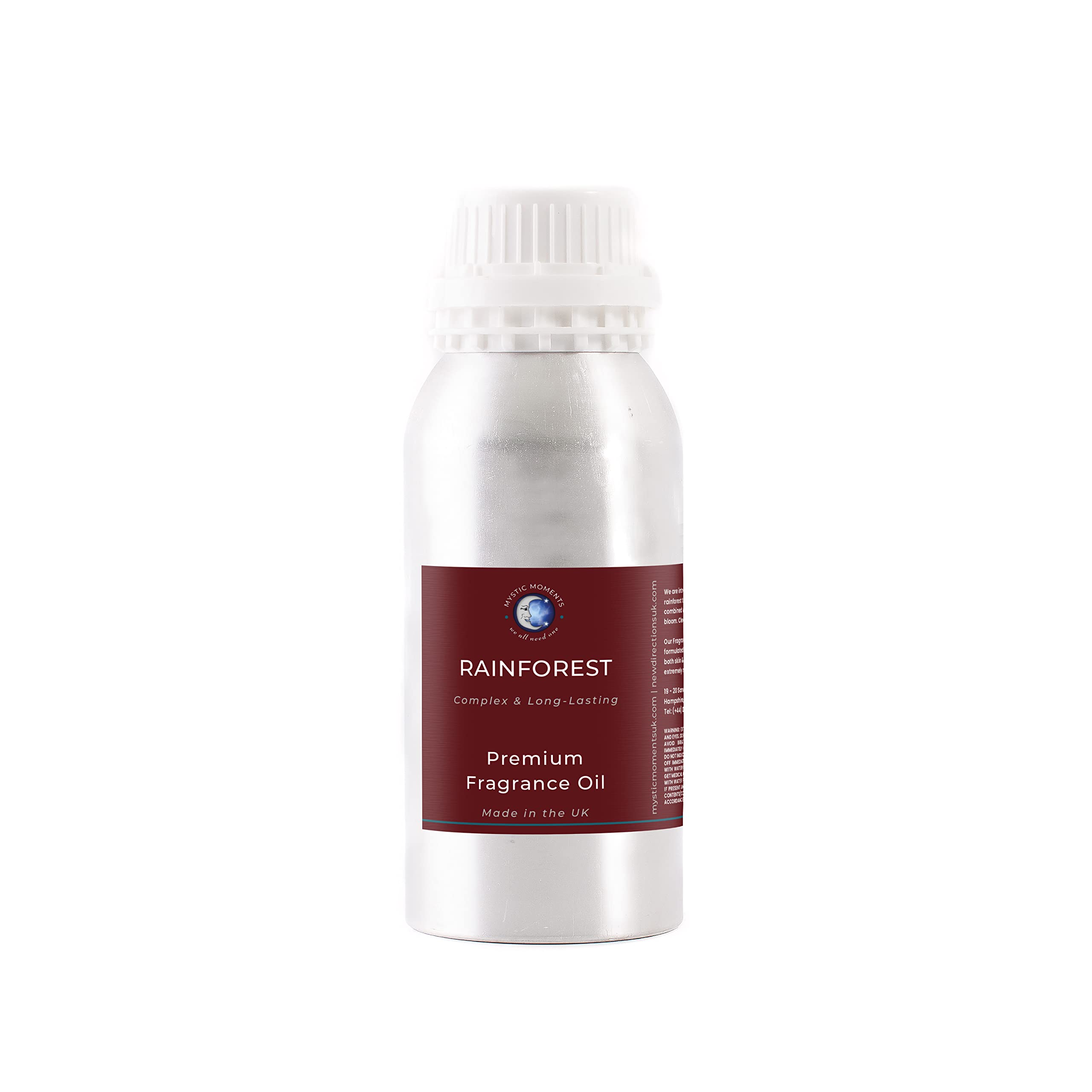 Mystic Moments | Rainforest Fragrance Oil 500g | Fresh Green Earthy Aroma for Candles, Soaps & Home Fragrance | Clean Revitalising Scent for an Uplifting Atmosphere