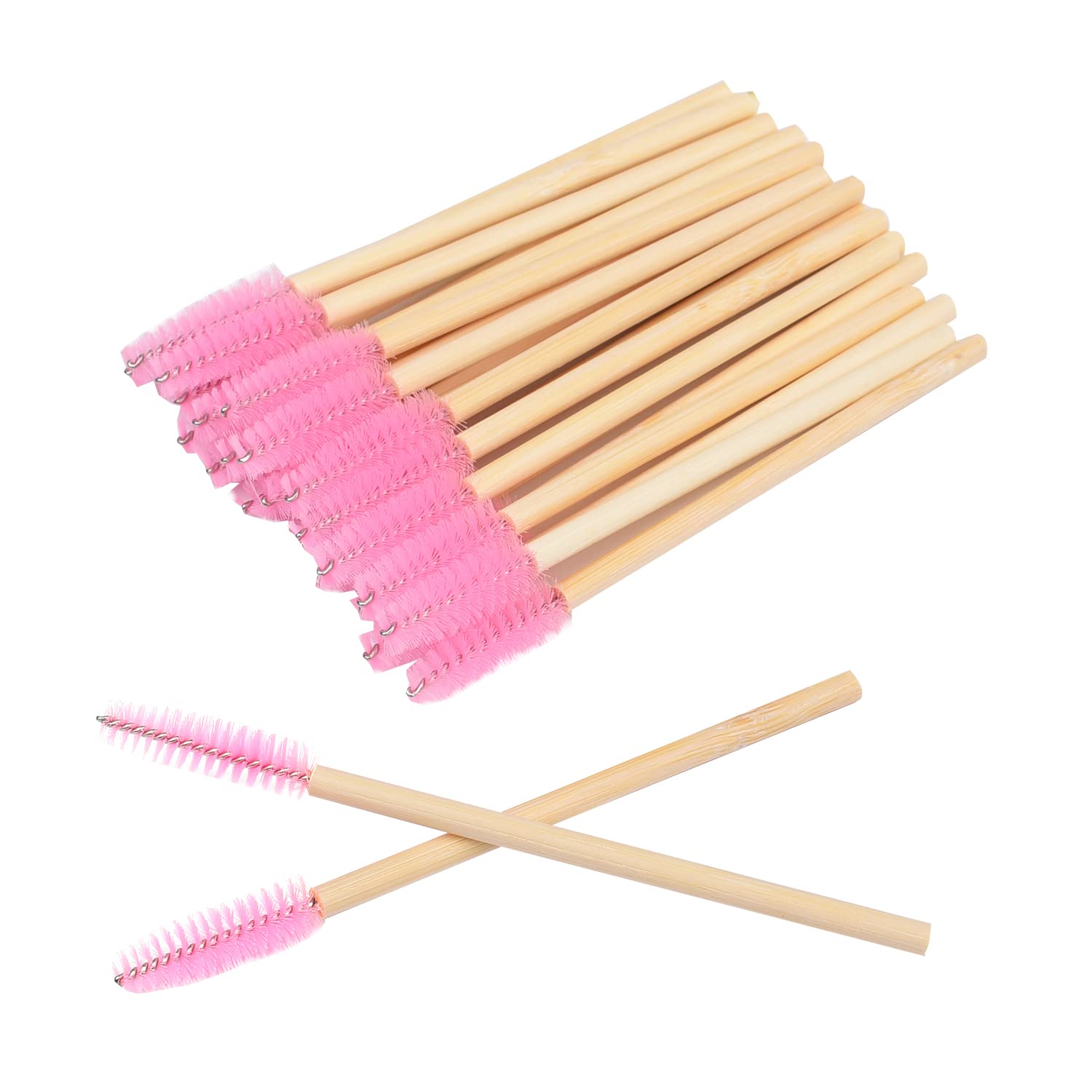 XNHIU Bamboo Lash Mascara Wands Eye Lash Applicators Eyelash Brushes for Lash Extensions (48)