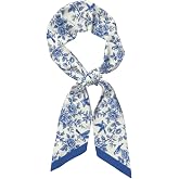 Pink Lily Line Art Hair Scarf Women Silky Satin Headscarf Neck Scarves | Fashion Purse Bag Scarf For Handbags