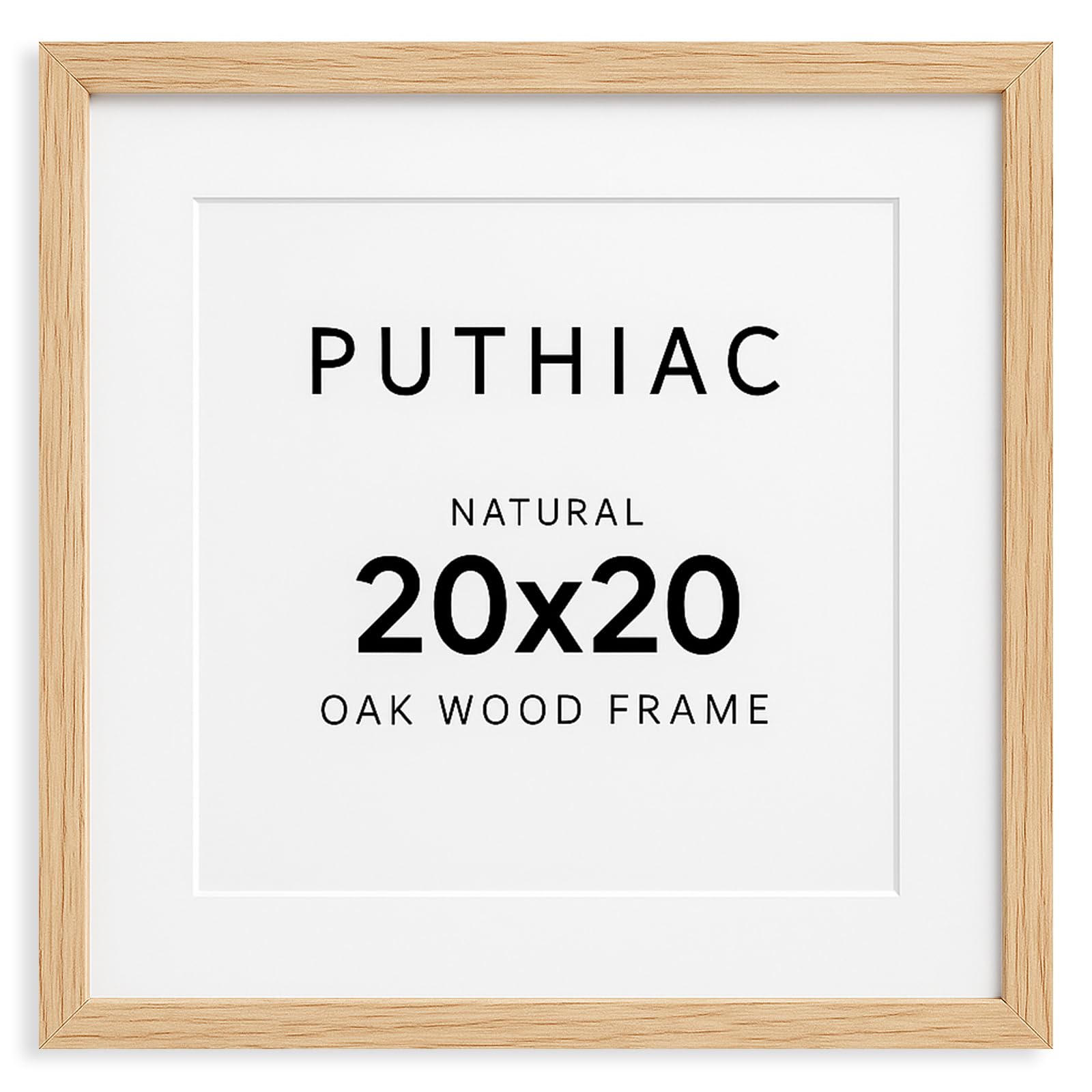 Photo 1 of 20x20 Oak Wood Picture Frames -20"x20" Poster Frames for Wall, 20x20 Picture Frame, 20 x 20 Picture Frames, 20 x 20 Frames for Wall(1 Pack, Beige)