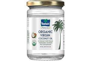 Parachute Naturalz Organic Virgin Coconut Oil, Cold-Pressed, Unrefined, USDA Certified, for Cooking, Hair, Body, Oil Pulling