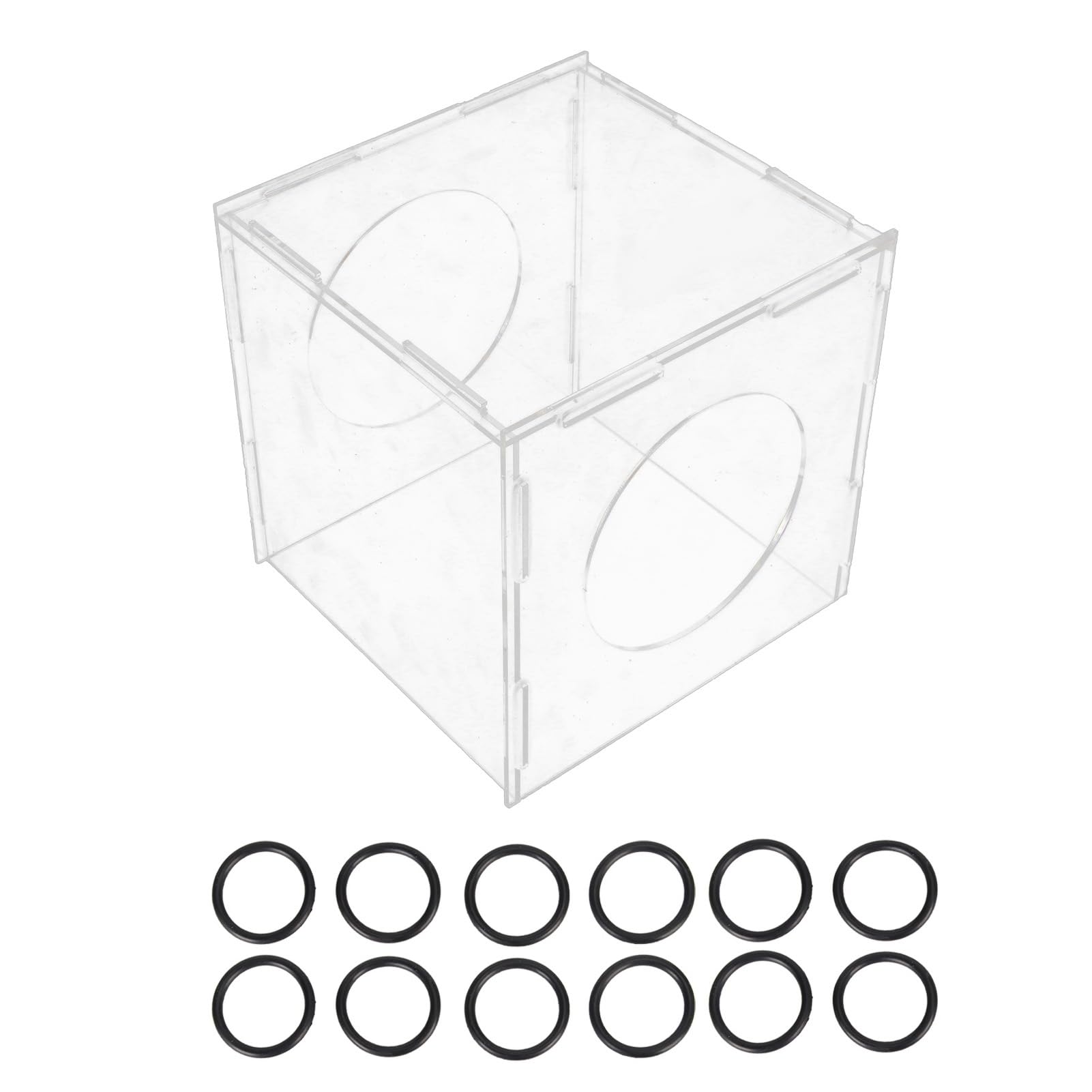 Changor Dust Box, Transparent Acrylic Enclosed Router Work Box Prevention of Dust Scattering, Closed Sanding Dust Box,2 Holes for Engraving, Polishing, Grinding, Sanding