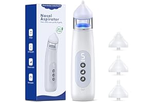 pudult Nasal Aspirator for Baby 5 Suction Levels Rechargeale Nose Sucker, Music and Light Silicone Nose Suction Battery Powered for Baby Girls Boy Adult Pets