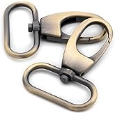 Swivel Snap Hook, 10 PCS Gate Lobster Claw Clasp for Purse Bags Sewing Accessories (Brushed Brass,1")