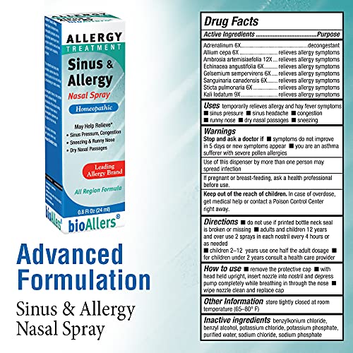 bioAllers Sinus and Allergy Relief Nasal Spray FastActing