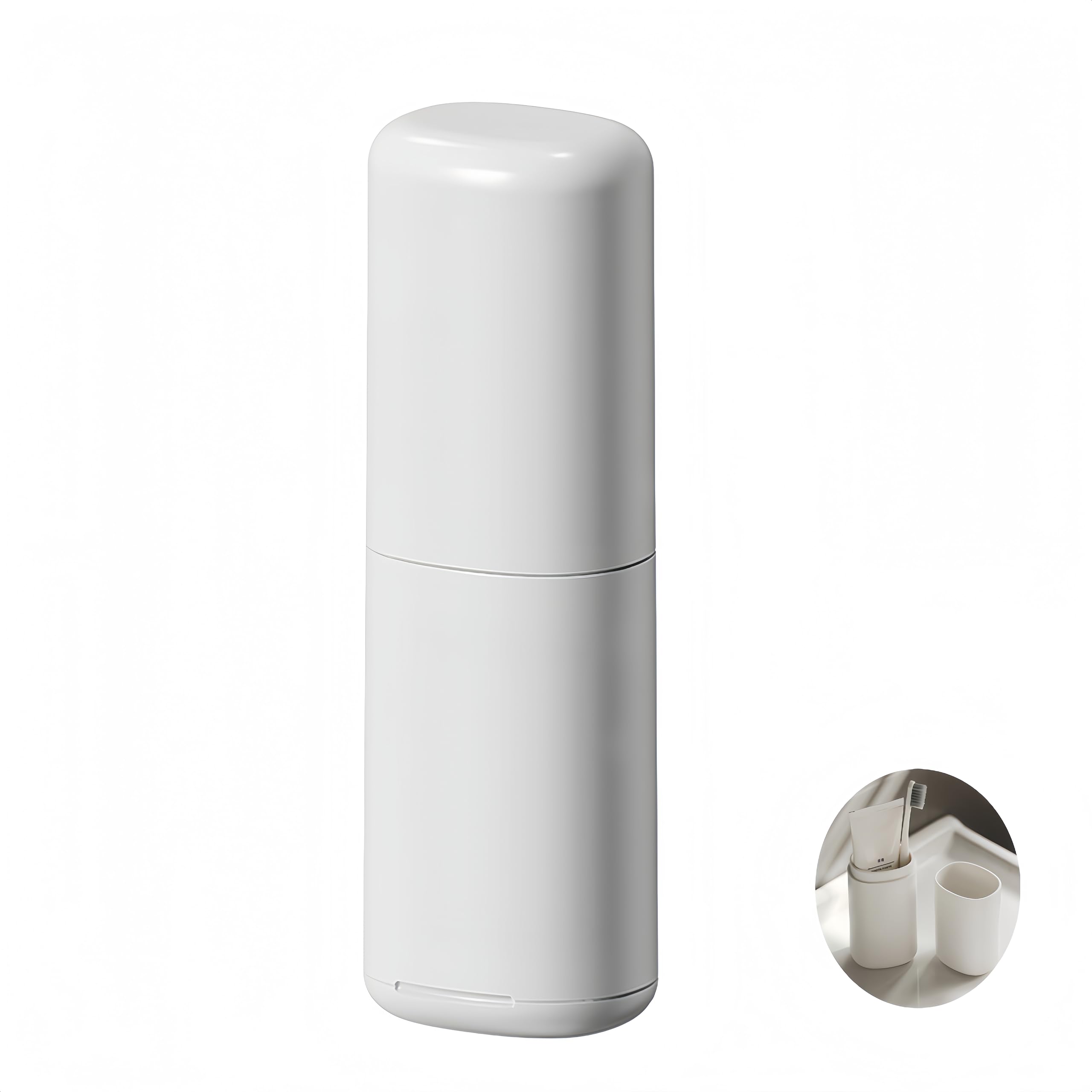 MEIJMJIA - Travel Toothbrush Holder Toothpaste Box Portable Dustproof Antibacterial Home Camping School Toothbrush Box (White/1 piece)