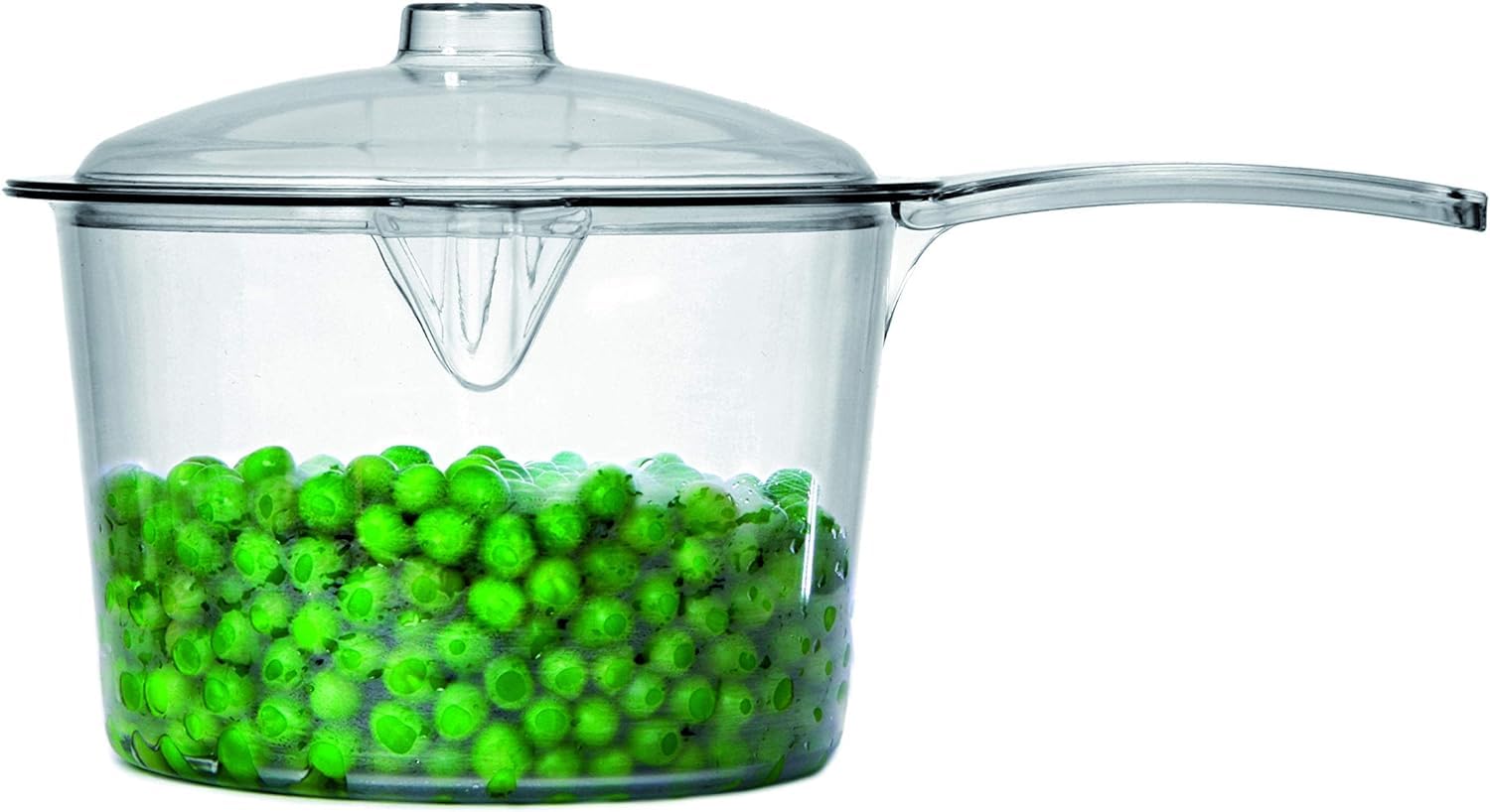 Easycook Microwave Sauce Pan, Clear, 500ml, Poly-carbonate Finish, Microwave Safe, Durable, Stylish, Includes Sauce Pan and Lid