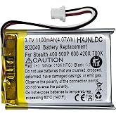 3.7V 803040 1100mAh Battery Replacement For Turtle Beach Ear Force Stealth 400 420X 500P 600 700X Gen 2 Wireless Surround Sound Gaming Headset and DIY 3.7-5V Electronic Products Battery Replacement