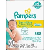 Pampers Baby Wipes Sensitive - WhitePack - 84/Pack - 588 / Box - 1 Each