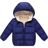 ANHDM Baby Boys Thicken Winter Coat Toddler Girls Fleece Warm Hooded Jacket Clothes