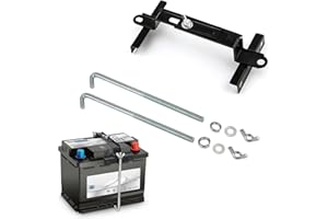 Arwrilt Car Power Hold Down, Adjustable Power Supply Mounting Bracket with J-bolt, Shockproof Safe Power Tie Down Holder, Universal Modified Accessories for Cars SUVs Trucks (Black)