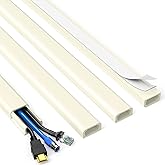 Delamu Beige Cord Hider, 56.7in Beige Cable Hider, Cord Covers for Wires on Wall, Wire Hider Wire Covers for 2-3 Cords for TV on Wall, Easier Setup Cable Cover Management, 4X L14.2 W0.94 H0.47in