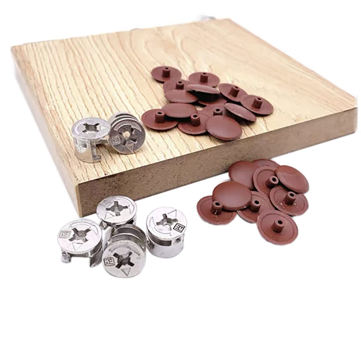 BOXONLY 4.2mm Screw Cover Caps, Round Hole Screw Head Protection Decoration Cap,Red Brown,100Pcs