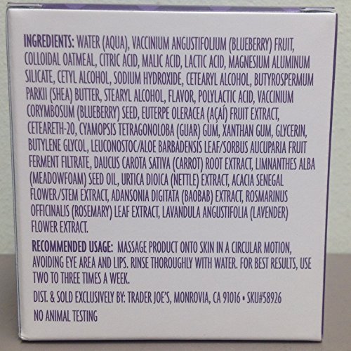 Trader Joe's Blueberry and Acai Facial Scrub, 2 Oz Jar Pricepulse