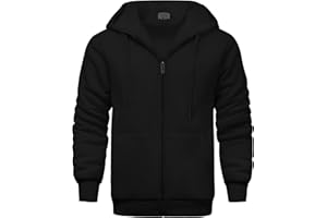 JACKETOWN Mens Fleece Hoodies Winter Zip Up Fleece Jacket Sherpa Fleece Lined Warm Thick Jacket Coat
