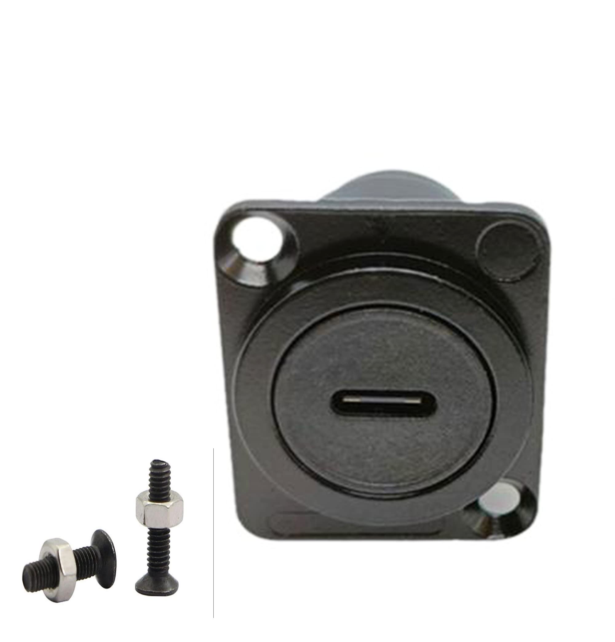 SHANFEILU D Type Panel Mount Adapter Coupler USB Type C 3.1 Female to Female Panel Fixed Pass Through Module Extension Converter Data Transmission for Audio Video Network Equipment