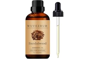 WUVEZRUB Sandalwood Essential Oils Organic, 30ML Pure and Natural Sandalwood Essential Oil for Aromatherapy Diffuser - Sandalwood /1 Fl Oz