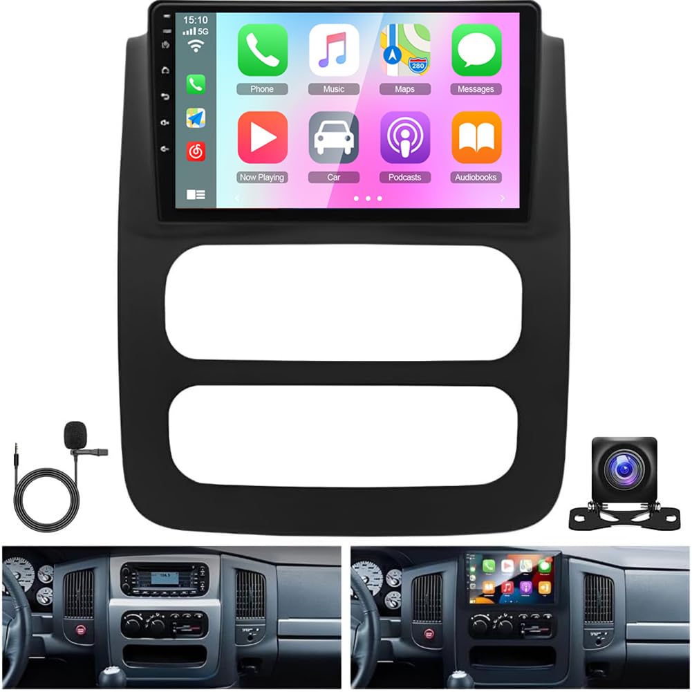 Photo 1 of 4GB+64GB Android 13 Car Stereo Radio Upgrade for Dodge Ram 1500 2500 3500 2003 2004 2005 Wireless CarPlay/Android Auto,9 Inch Touch Screen Car Stereo Head Unit,GPS Navigation BT WiFi AHD Backup Camera