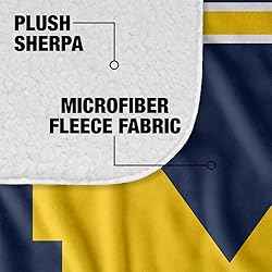 University of Michigan Primary Logo Stripes Sherpa