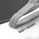 KEPLIN Velvet Hangers 50 Pack Non-Slip 360° Hook Tie Bar Space Saving view 4