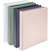 Samsill Plant Based Durable D-Ring Binders &ndash; 1 Inch 3 Ring Binder with 225 Sheet Capacity, Eco Friendly School and Office Supplies (4-Pack, Boho)