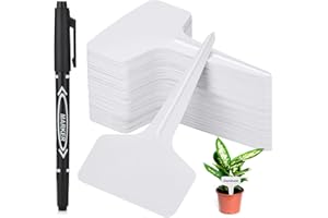 Darfukei Plant Labels 100pcs with Garden Plant Markers Pen of Outdoor Waterproof, Plant Tags and Permanent Marking Pen, Garden Labels Gardening Gifts for Women Men