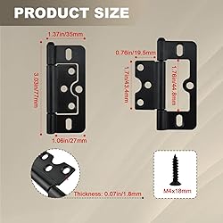 SDTC Tech 3 Inch Non-Mortise Door Hinges with
