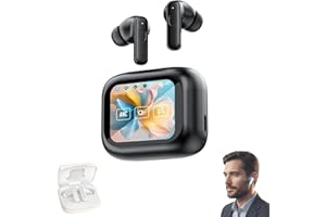 Color Screen Noise-Canceling Translation Headphones, HD Color Screen Real Time Translation Earbuds, Wireless Bluetooth Earpho