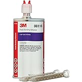 3M Panel Bonding Adhesive, 08116, 200 ml/6.75 fl oz Cartridge, Black | OEM Recommended; Two-Part Epoxy, Seals and bonds steel, aluminum, SMC, FRP