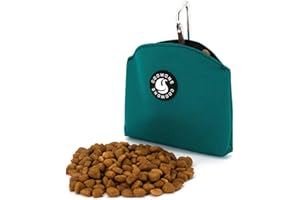 COOWONE Dog Treat Pouch Magnetic Closure Small Dog Training Treat Pouch Pocket Sized Small Dog Treat Pouch with Clip (Green)