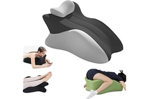 Couple Pillow, Couples Pillow for Intimacy, 27° Angle Perfect Position - Contoured Support for Comfortable Sleep, Reading, Ma