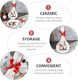 DOITOOL Ceramic Christmas Spoon Rest with Gnome Design for Holiday Kitchen view 4