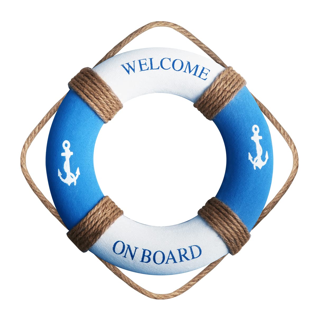 Fangoo 30CM Nautical Life Ring Decoration Nautical Decorative Life Ring Beach Lifebuoy Decor Life Ring Wall Art for Home Wall Door Hanging Decoration