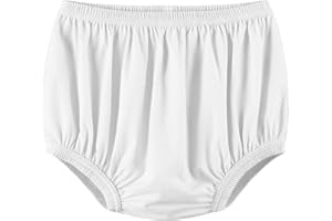 EEOST Adult Diaper Cover for Incontinence Noiseless Leak-Protection Underwear Plastic Pants Over Diapers Waterproof Rubber Pants (White, Large)