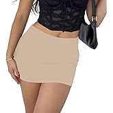 Lomon Y2k Mini Skirts for Women with Shorts Underneath Bodycon Skorts Sexy Club Date Night Outfits Trendy 2026 Streetwear
