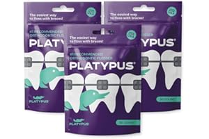 Platypus, Orthodontic Flosser, Floss for Braces, 30 Count, Pack of 3