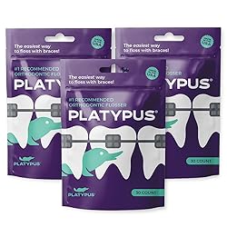 Platypus Orthodontic Flossers for Braces, 30 Count