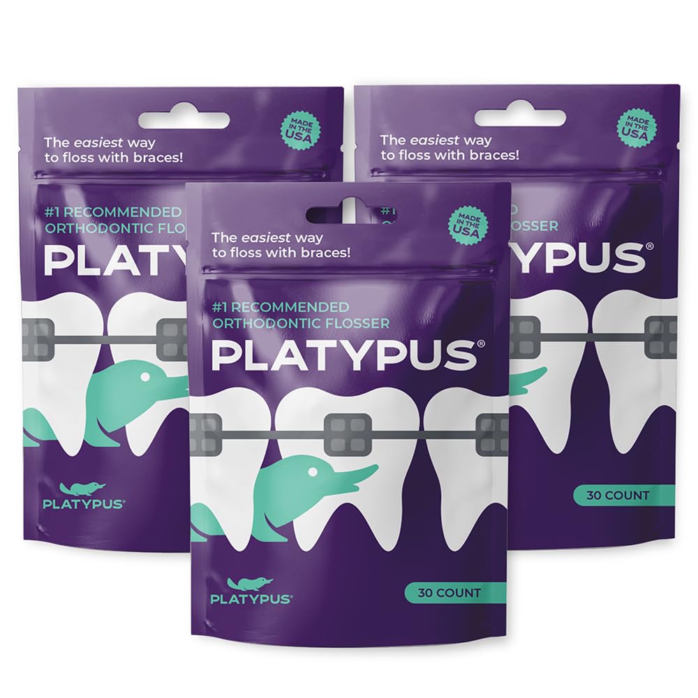 Platypus Orthodontic Flossers for Braces, 30 Count